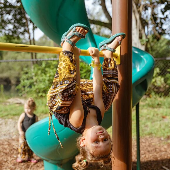 Kids Jakarta Harem Pant Unisex Drawstring Elastic Waist Travel Boho Pocket Pants - Picture 10 of 16